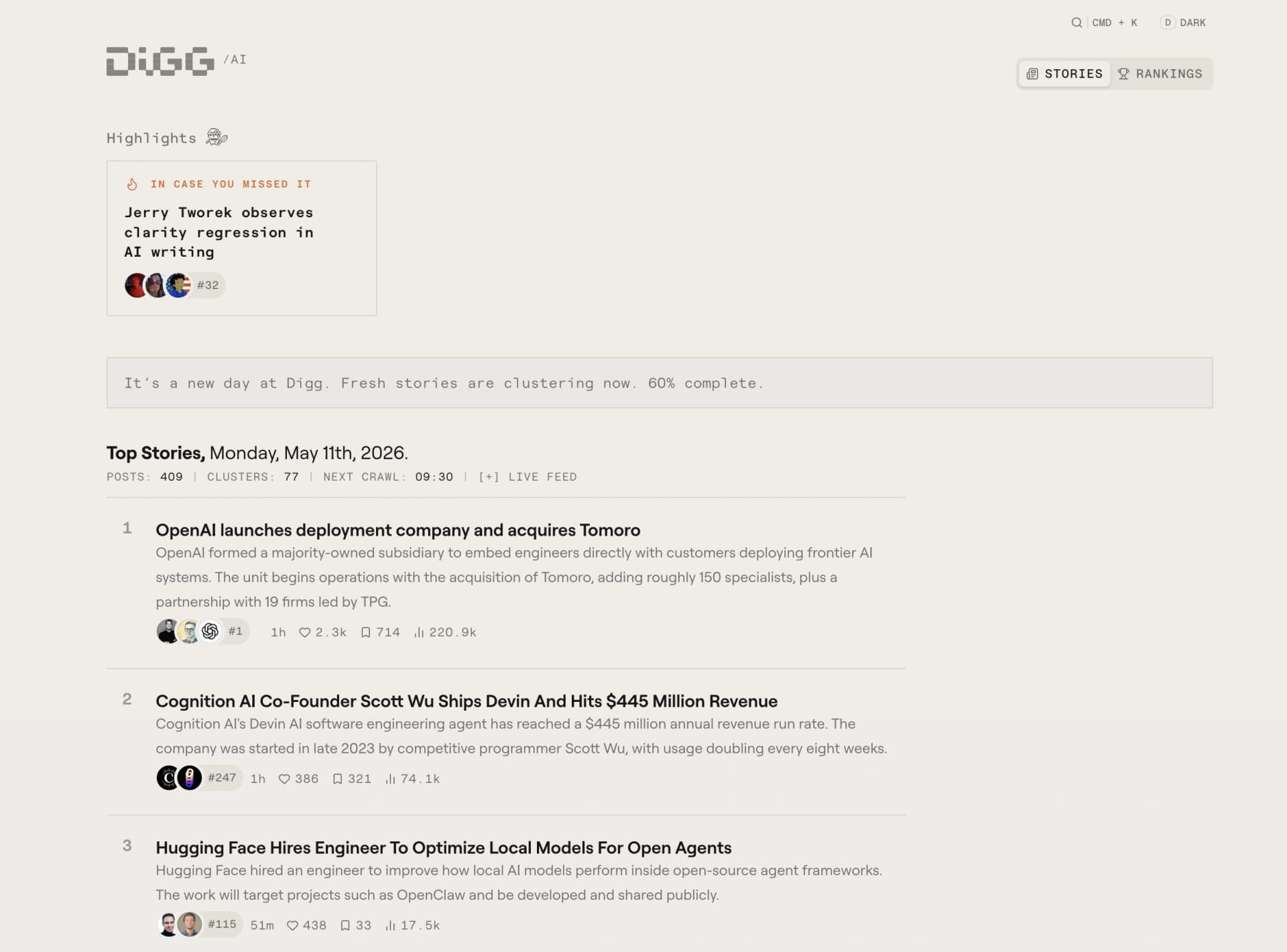 Digg retorna ao mercado como agregador de noticias impulsionado por inteligencia artificial