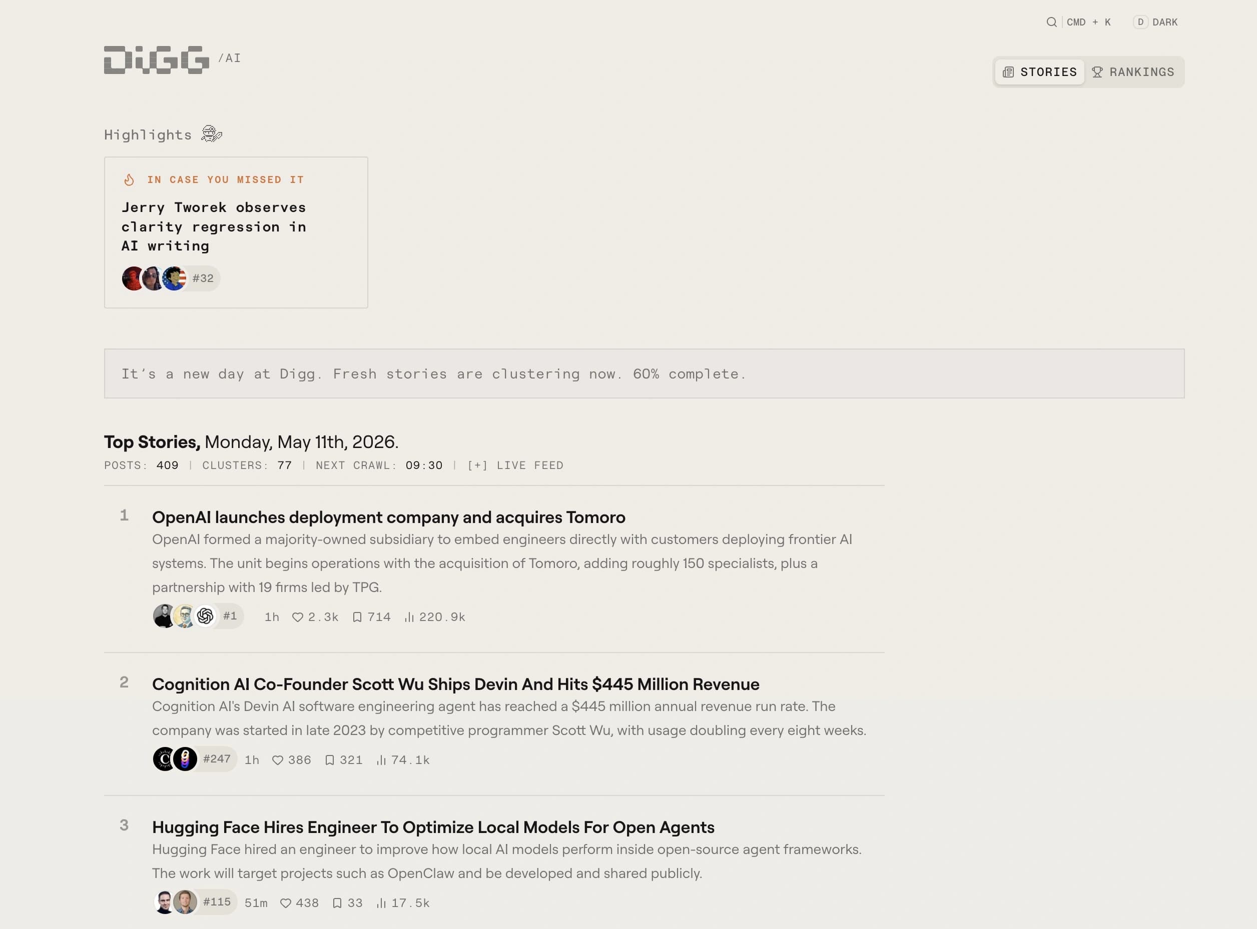 Digg retorna ao mercado como agregador de noticias impulsionado por inteligencia artificial
