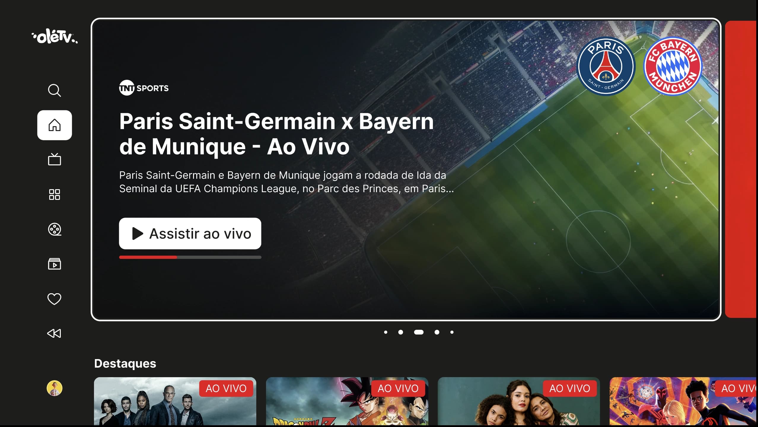 Um ar mais fresco para o app da OléTV