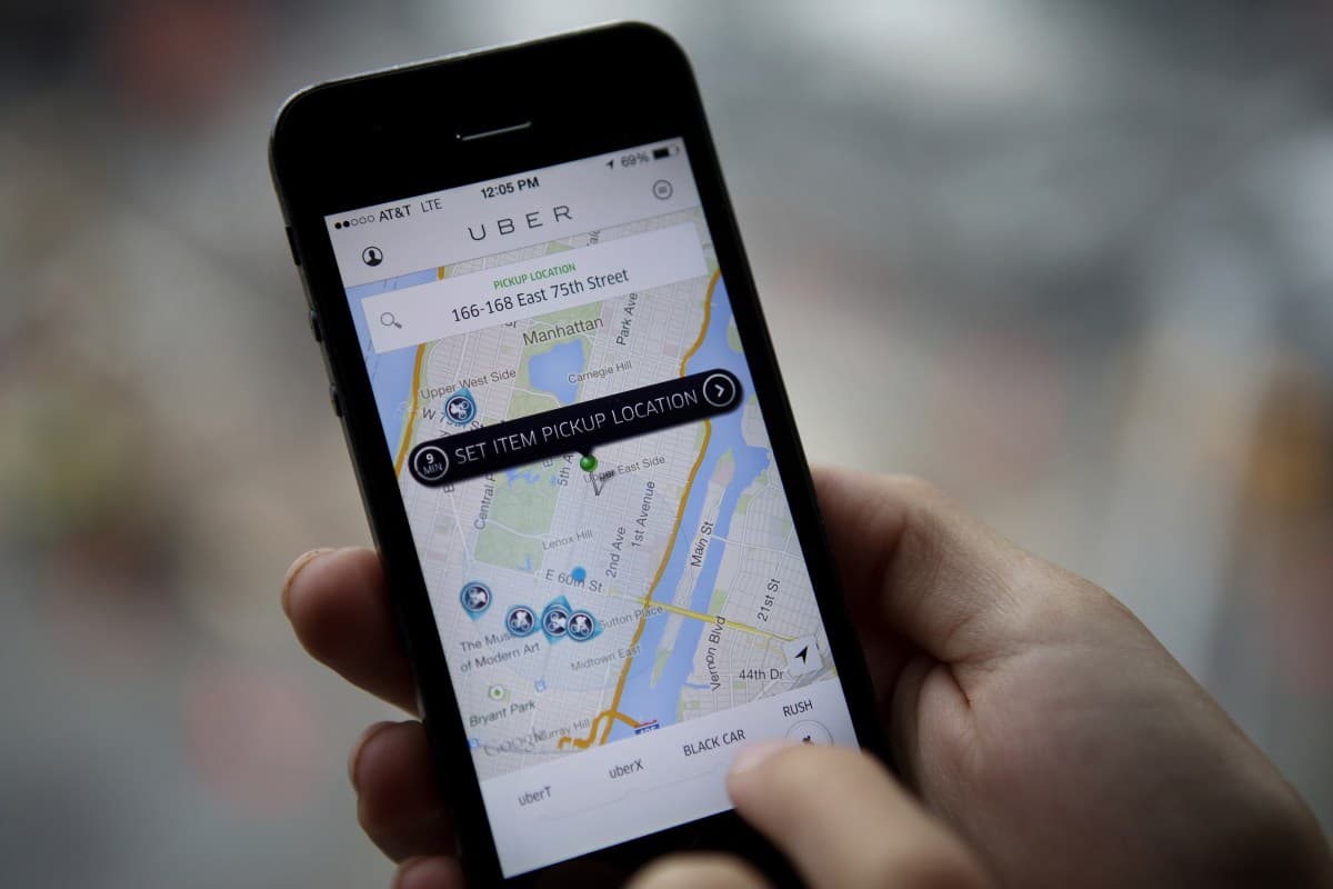 Aplicativo Uber no celular
