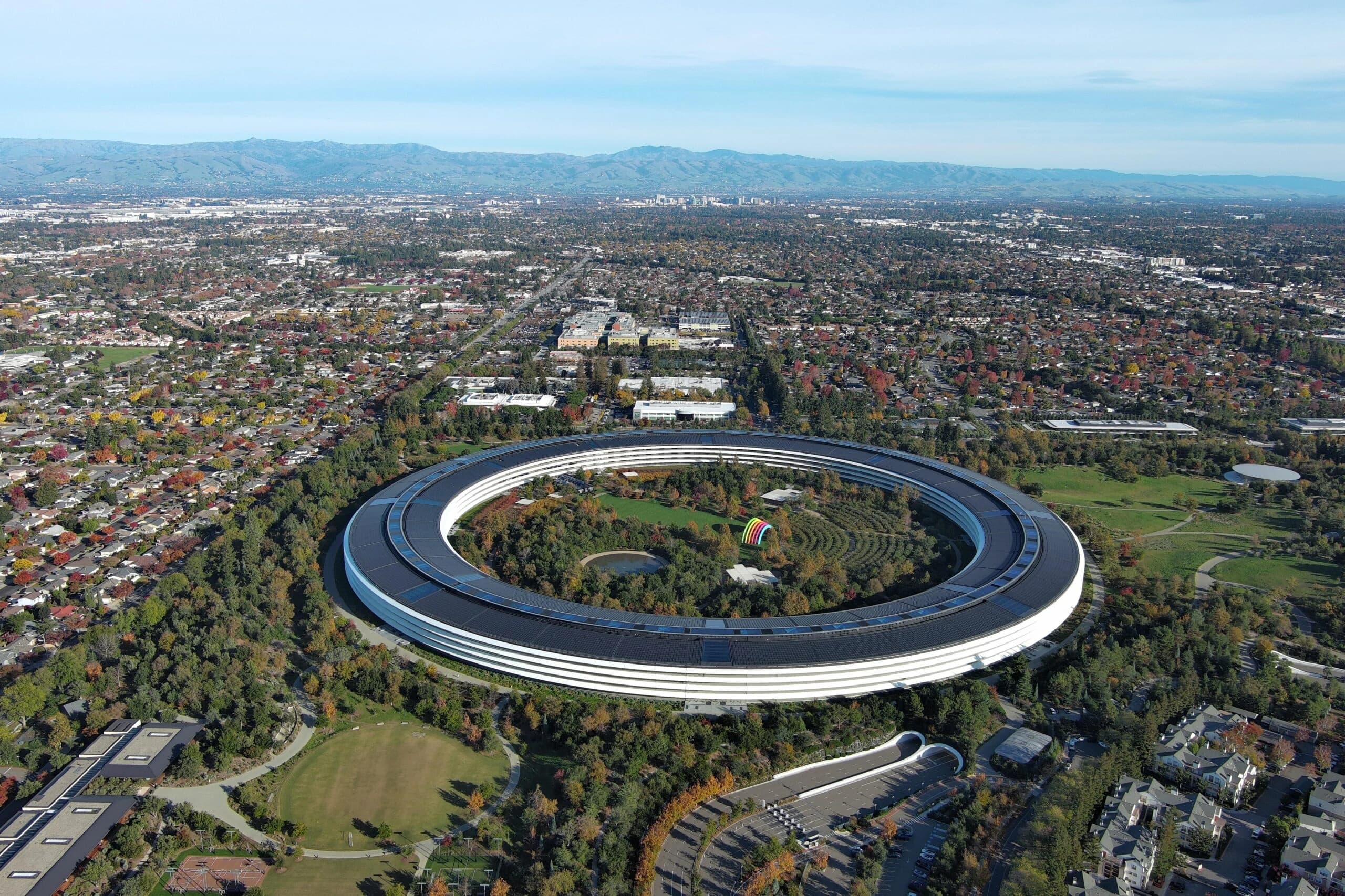 Apple Park, sede da Apple, em Cupertino, na Califórnia