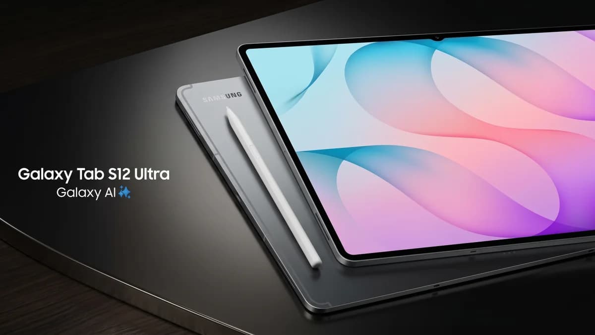 Imagem conceitual gerada por IA do Galaxy Tab S12 Ultra