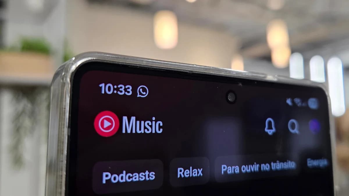 Tela do aplicativo YouTube Music com o novo recurso de inteligência artificial