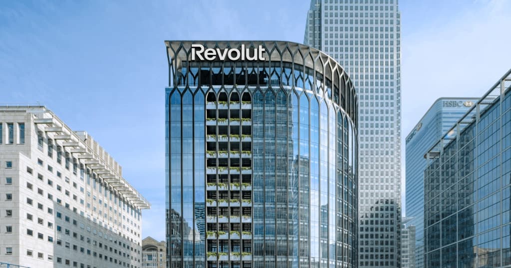 Logo da Revolut, fintech britânica com operação global
