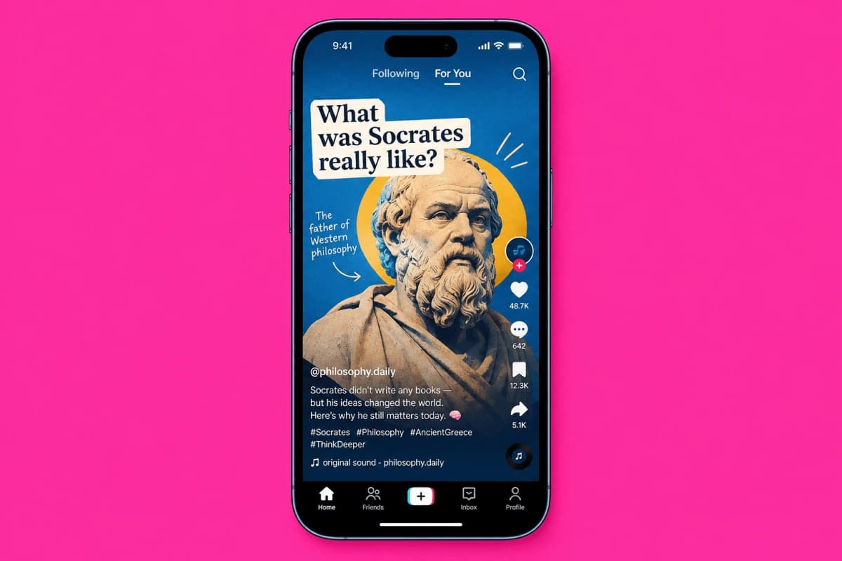 Imagem ilustrativa da plataforma ScrollEd em formato de feed educacional
