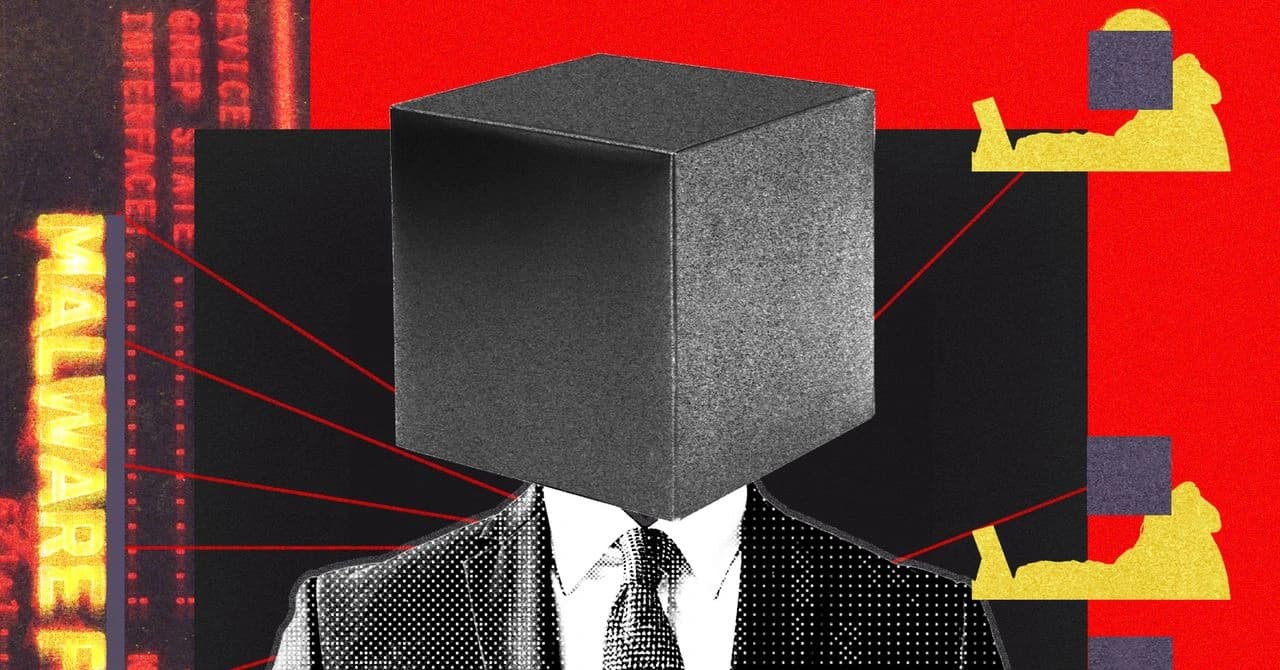 Ilustração de uma central de comando usada para representar malware guiado por inteligência artificial