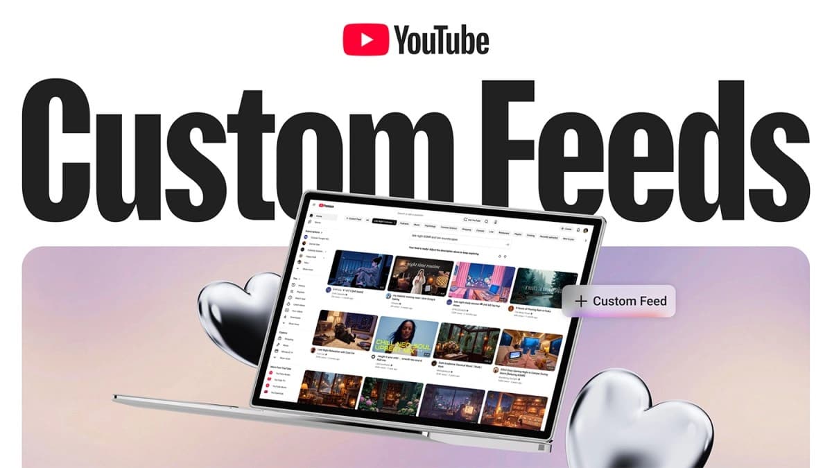 Cartão visual do recurso de feeds personalizados do YouTube