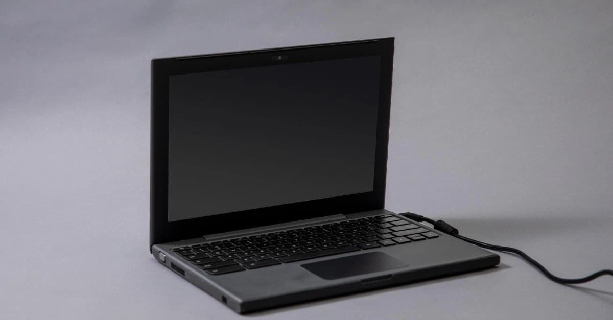Imagem do primeiro Chromebook Cr-48, precursor dos notebooks baseados na nuvem