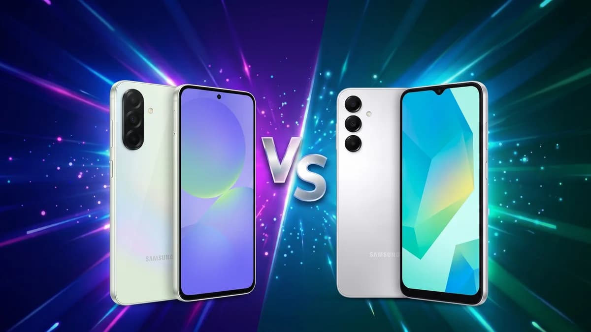 Imagem comparativa dos celulares Galaxy A36 e Galaxy A16