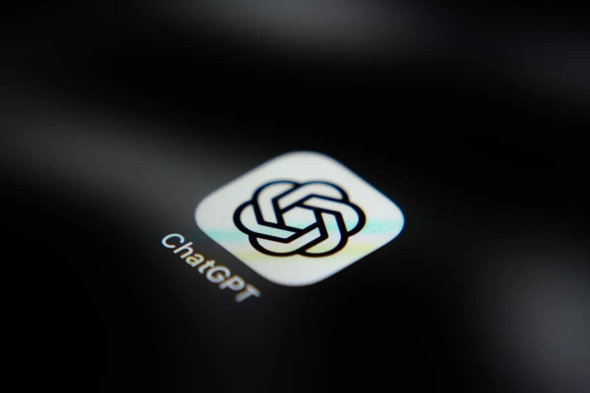 IA do ChatGPT em uma tela de smartphone