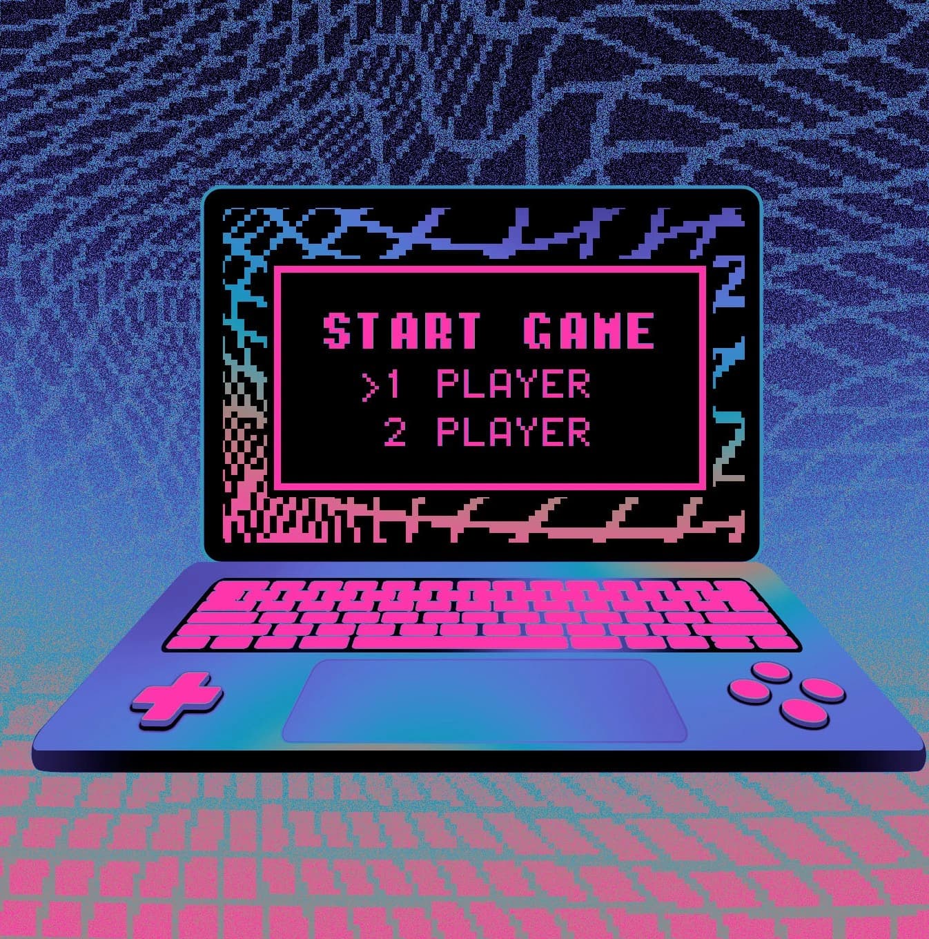 Imagem de jogos antigos exibidos em uma tela com elementos de emulação