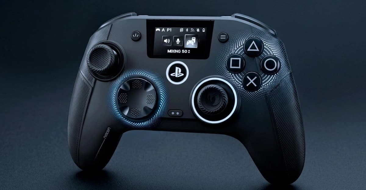 Controle Nacon Revolution 5 Unlimited para PlayStation 5, mostrado de frente