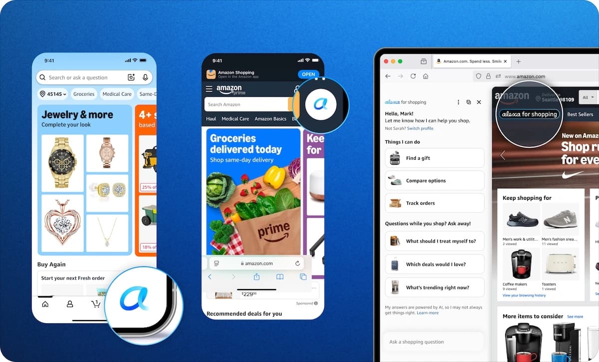 Amazon lanca assistente de compras com IA na barra de busca, integrado ao Alexa Plus