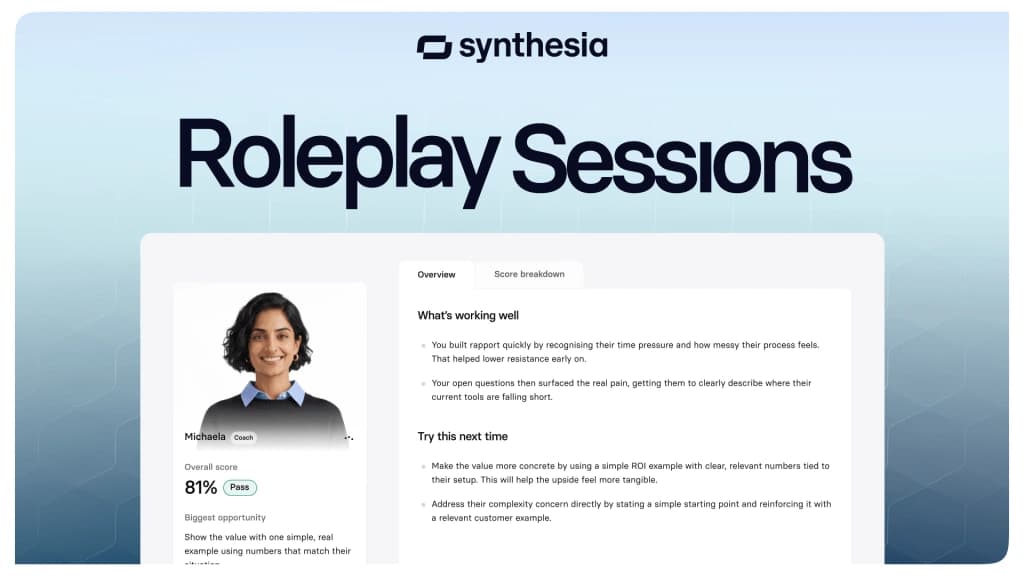 Synthesia lança plataforma de coaching interativo com avatares de IA para treinamento corporativo