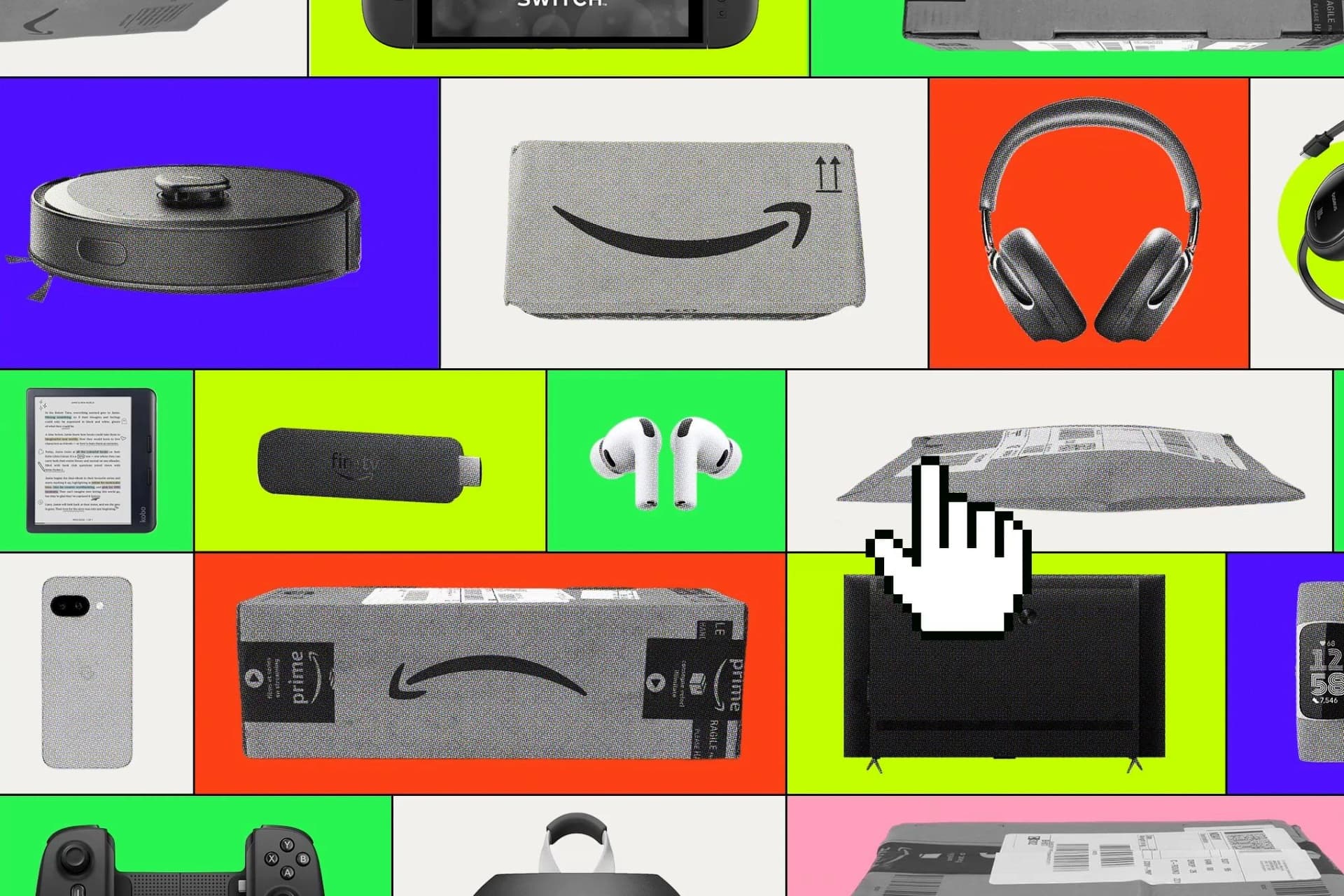 Ilustração de compras na Amazon e agente de IA Meta Muse