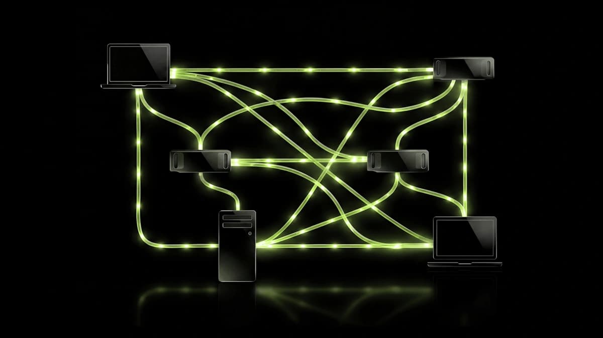 Captura de tela da interface do Nvidia PAIR para conectar computadores em rede