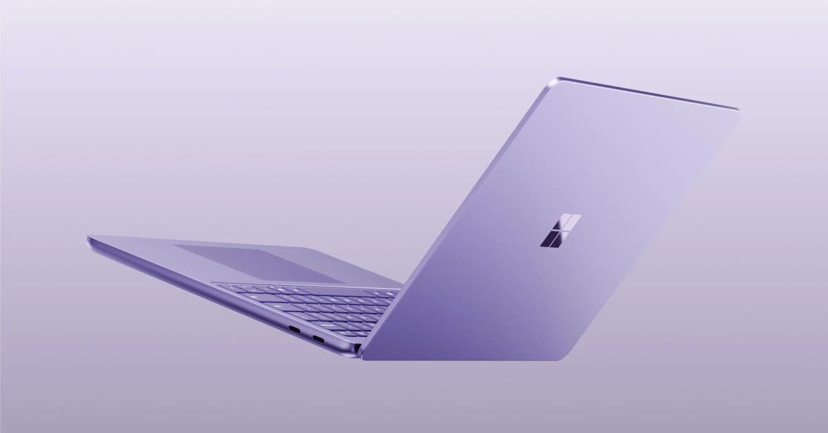 Notebook Microsoft Surface Laptop em acabamento escuro