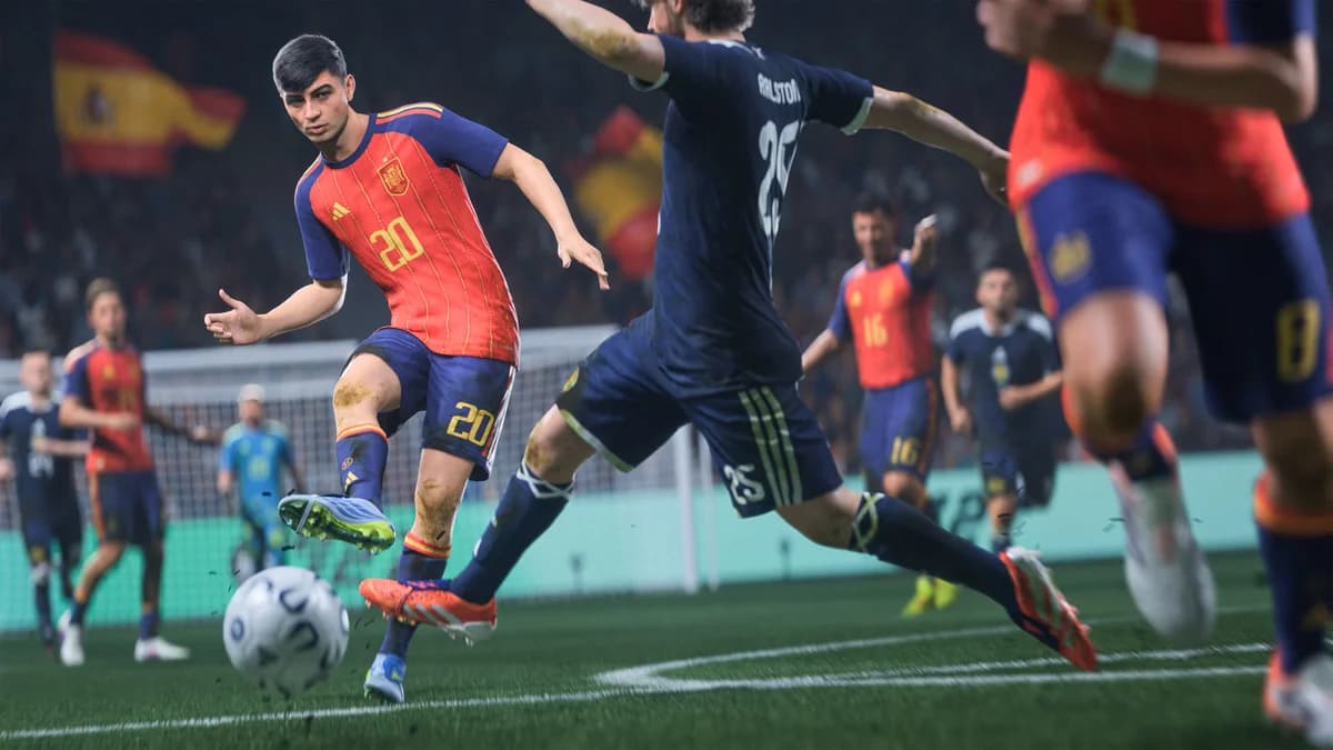 Atletas disputam uma partida no EA Sports FC 27