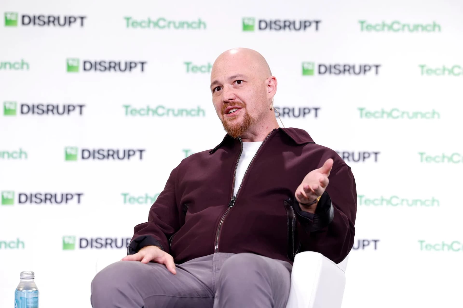 Amjad Masad, CEO da Replit, em um evento do TechCrunch